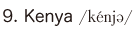 9. Kenya