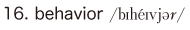 16. behavior