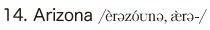 14. Arizona
