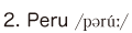 2. Peru