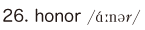 26. honor