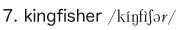 7. kingfisher
