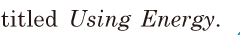 titled <i>Using</i>  <i>Energy</i>. // 