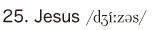 25. Jesus