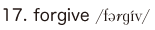 17. forgive