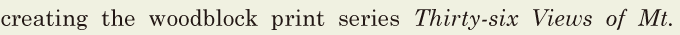 creating the <span class='nw'>woodblock</span> print series / <i>[Thirty-six]</i>  <i>Views</i>  <i>of</i>  <i>[Mt.]</i>  