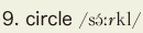 9. circle