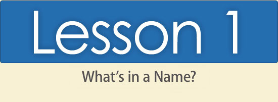 Lesson 1