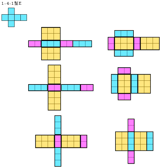 立方体 展開 図 種類