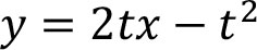 y=2tx-t^2