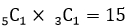 (_5)C_1×(_3)C_1=15