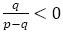 q/(p-q)<0