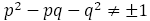 p^2-pq-q^2≠±1