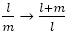 l/m→(l+m)/l