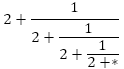 2+1/(2+1/(2+1/(2+*)))