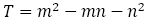 T=m^2-mn-n^2