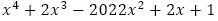 x^4+2x^3-2022x^2+2x+1