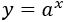 y=a^x