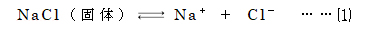 飽和食塩水中の溶解平衡