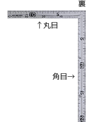 曲尺(かねじゃく)は大工道具の1つで，「差金(さしがね)」「かねざし」ともよばれます。