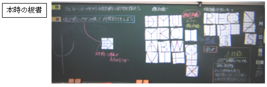 本時の板書