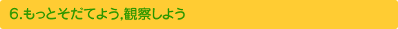 ６．もっとそだてよう，観察しよう