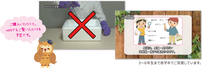 ご購入いただくと，
              webでもご覧いただける予定です。 3〜６年生まで各学年でご用意しています。