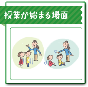 授業が始まる場面