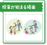 授業が始まる場面